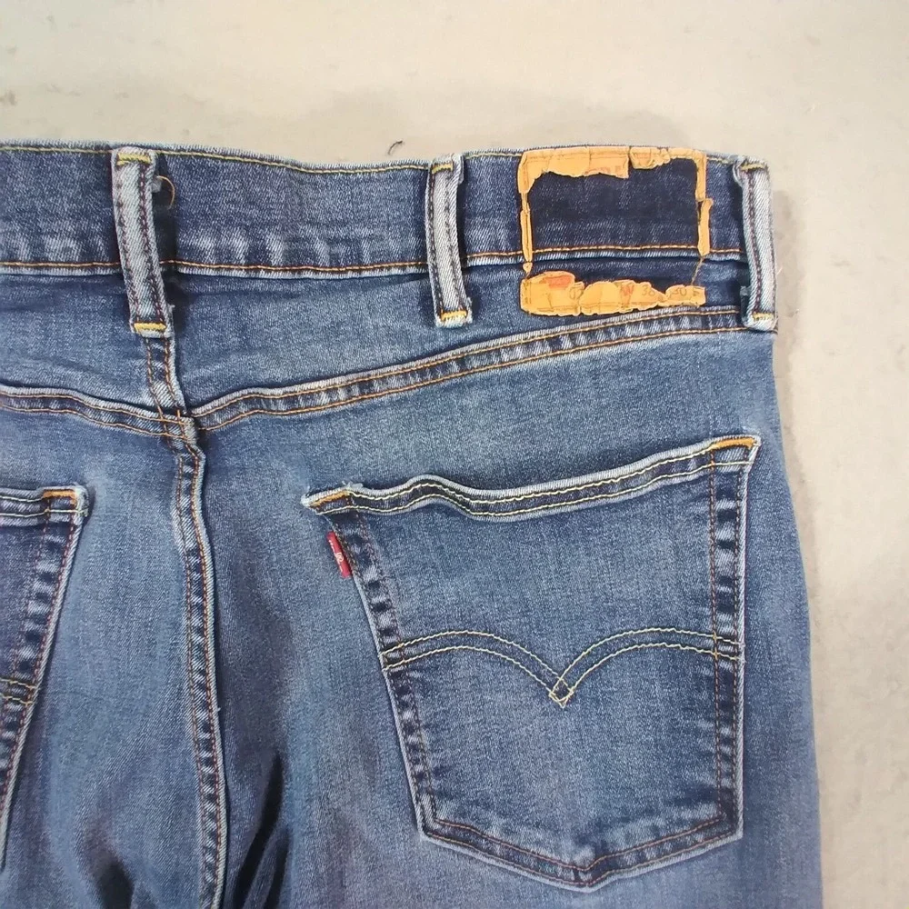 Levi's 502 jeans men's 38 x 30 slim straight blue stretch denim pants